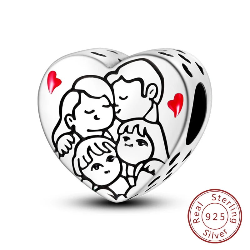 Cherished Family Heart Charm
