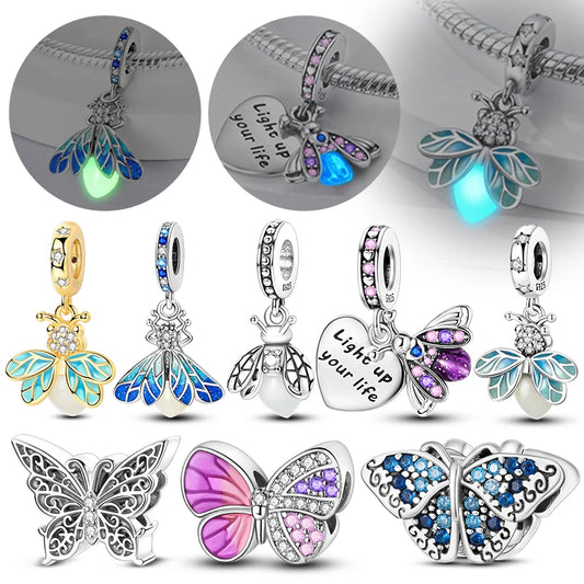 Luminous Firefly Butterfly Charm