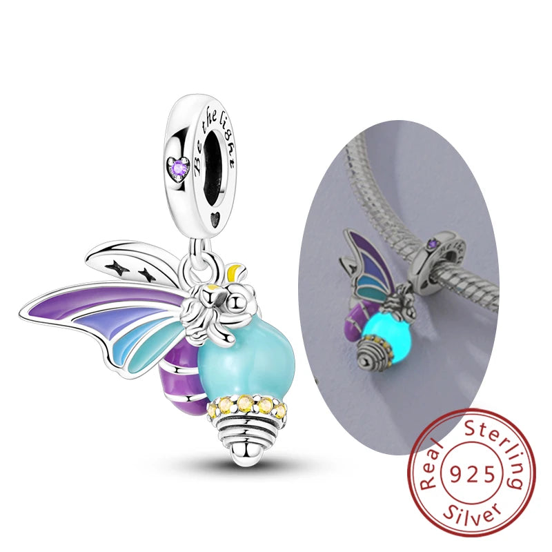 Luminous Firefly Butterfly Charm