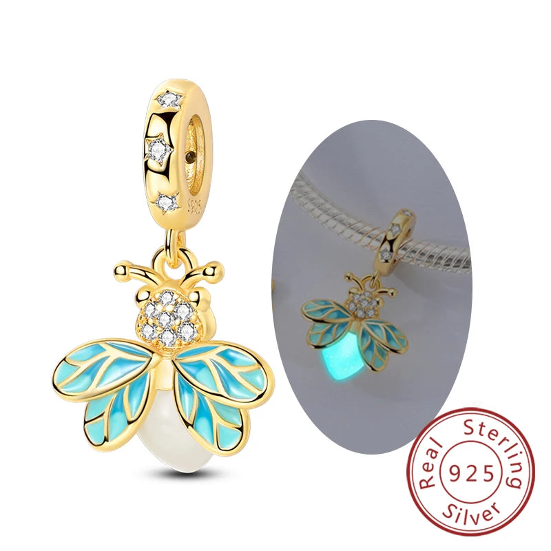 Luminous Firefly Butterfly Charm