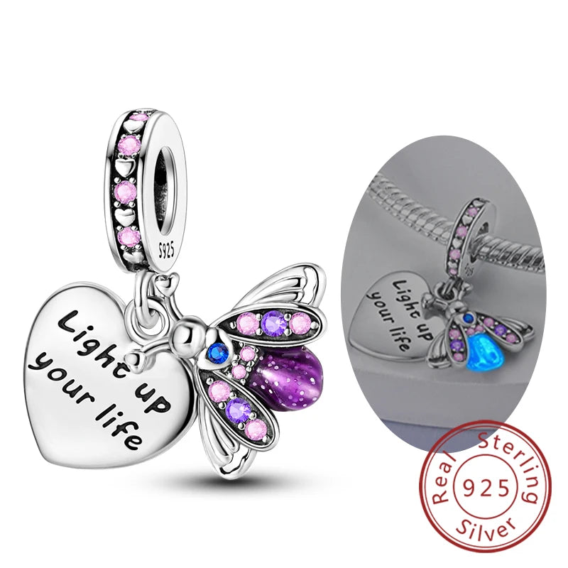 Luminous Firefly Butterfly Charm